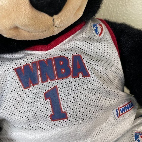 Build-A-Bear WNBA Black Bear Plush, Older Label, Basketball Accessory, 17” - Picture 3 of 11
